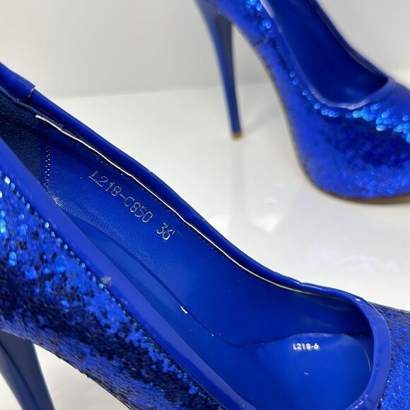 Jbloom blue heels 5.5 - Picture 4 of 5